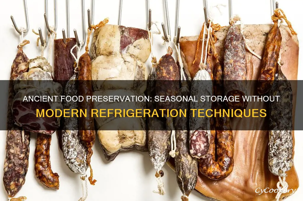 how did they preserve seasonal food items without refrigeration