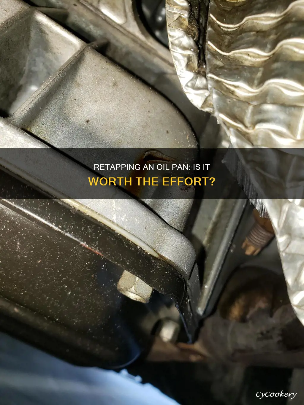 how difficult is it to retap an oil pan