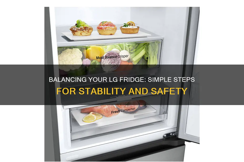 how do i balance my lg refrigerator
