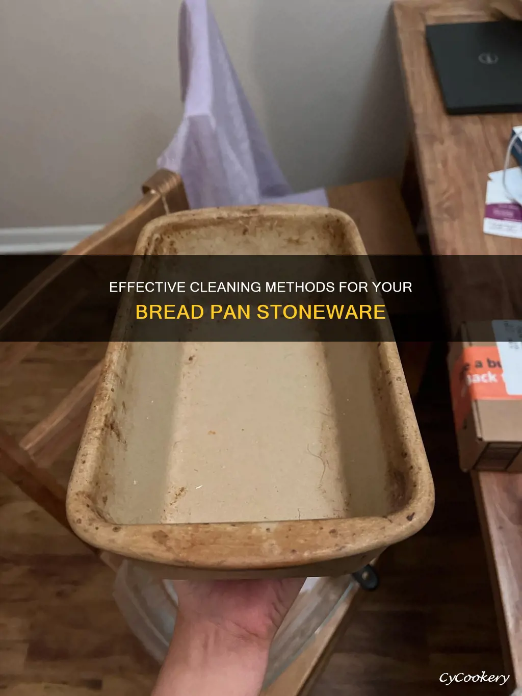 how do I clean a bread pan stone wear