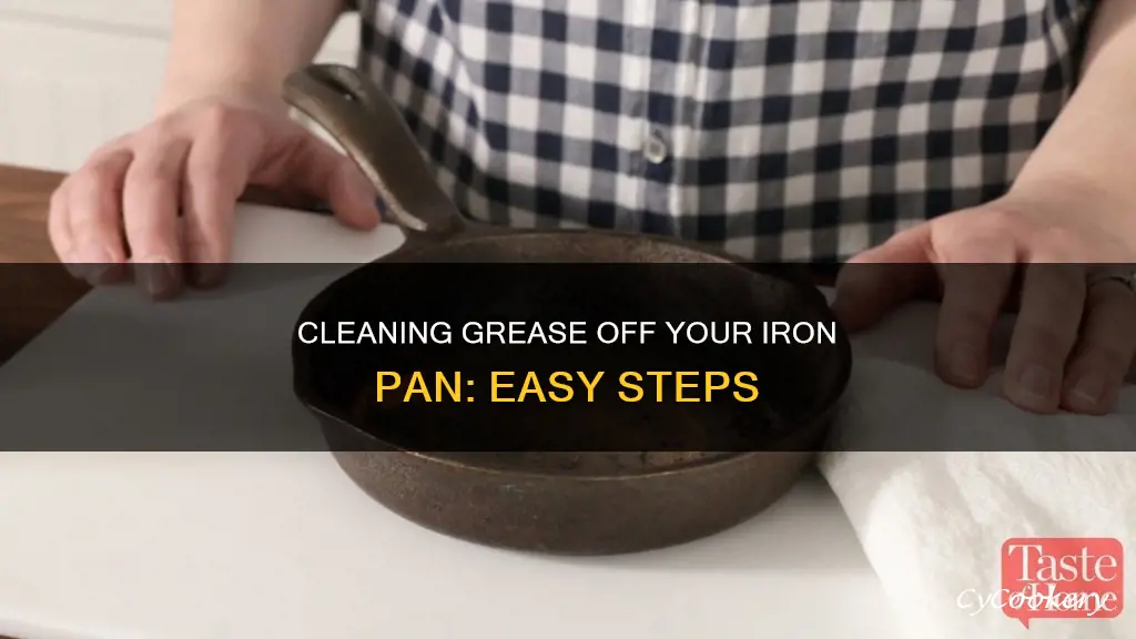 how do I clean grease off of my iron pan