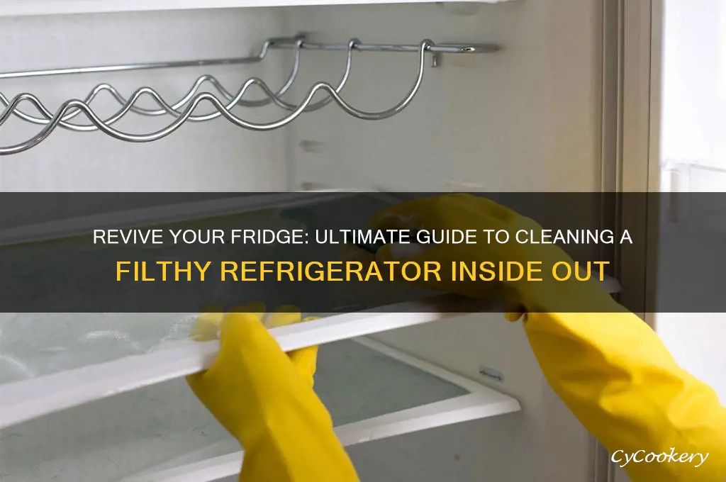 how do i clean inside of filthy refrigerator