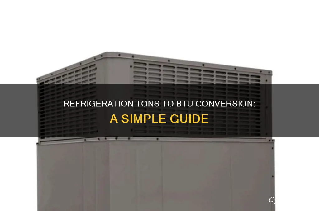 how do i convert refrigeration tons to btu