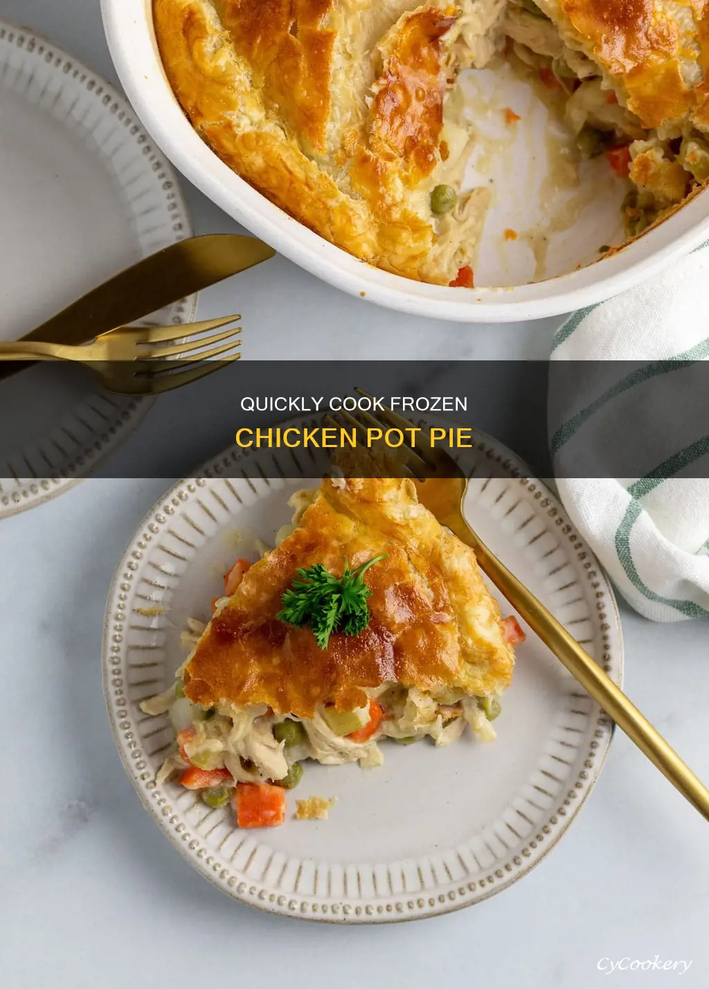 how do I cook a frozen chicken pot pie