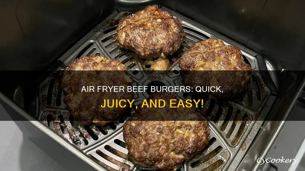 how do i cook beef burgers in an air fryer