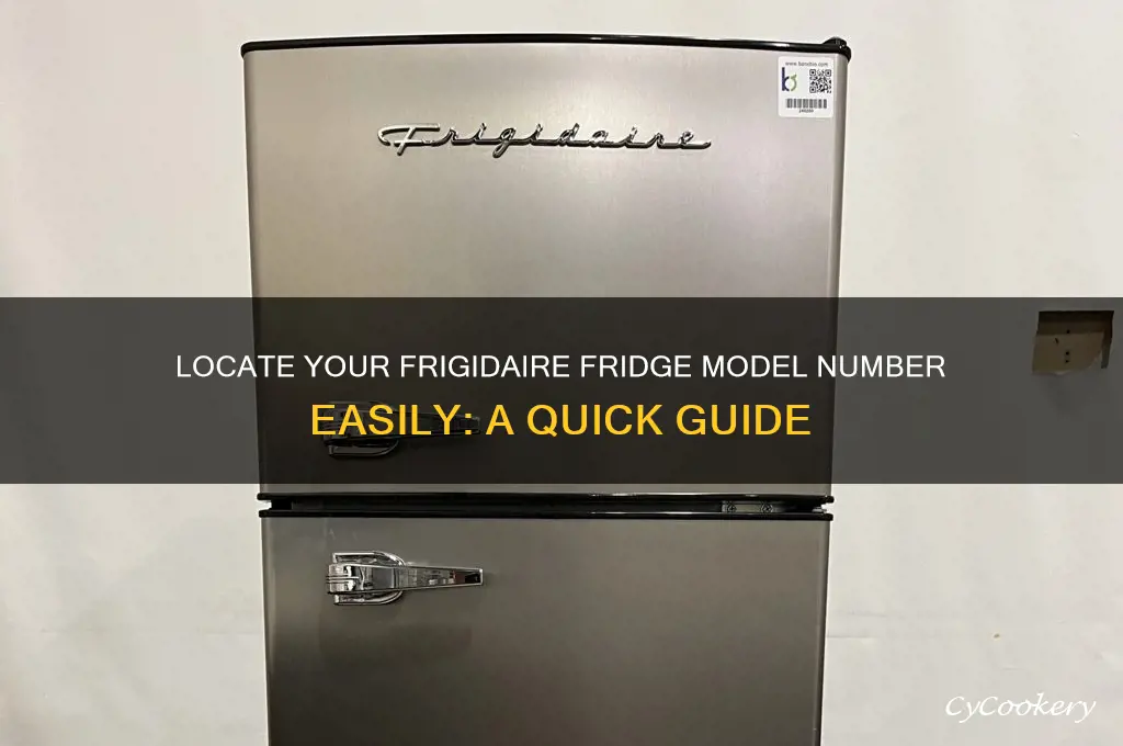 how do i find my frigidaire refrigerator model number