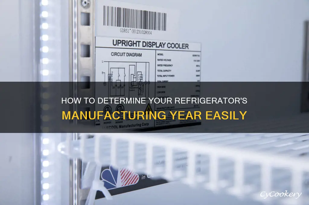 how do i find my refrigerators year of manufacture