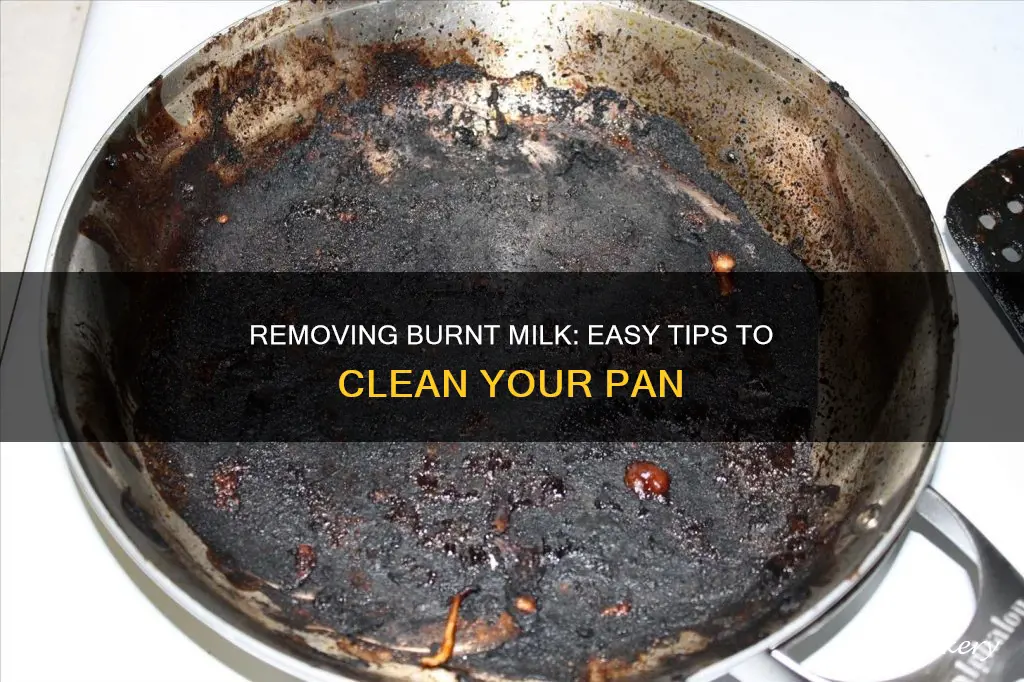 how do I get burnt milk off a pan