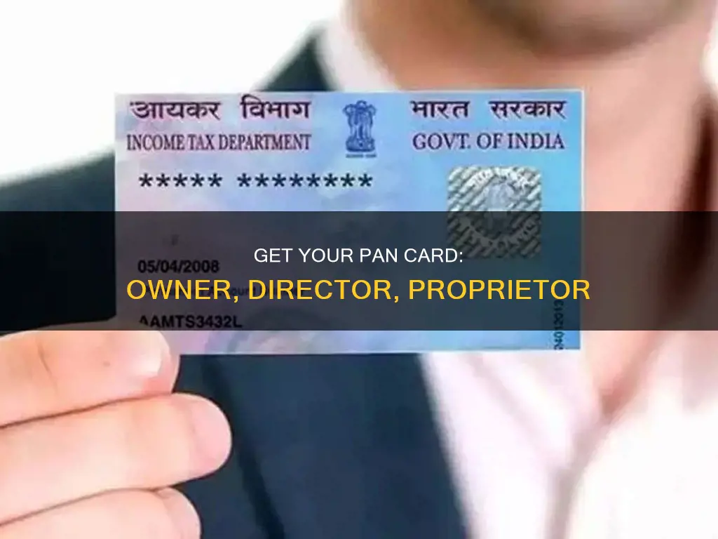 how do I get owner director propreitor pan