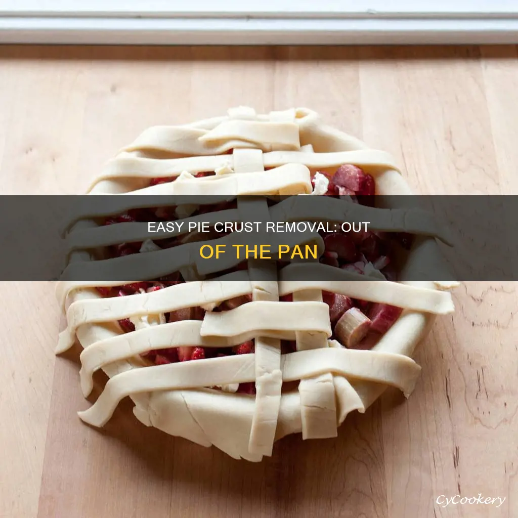 how do I get thawed pie crust out of pan