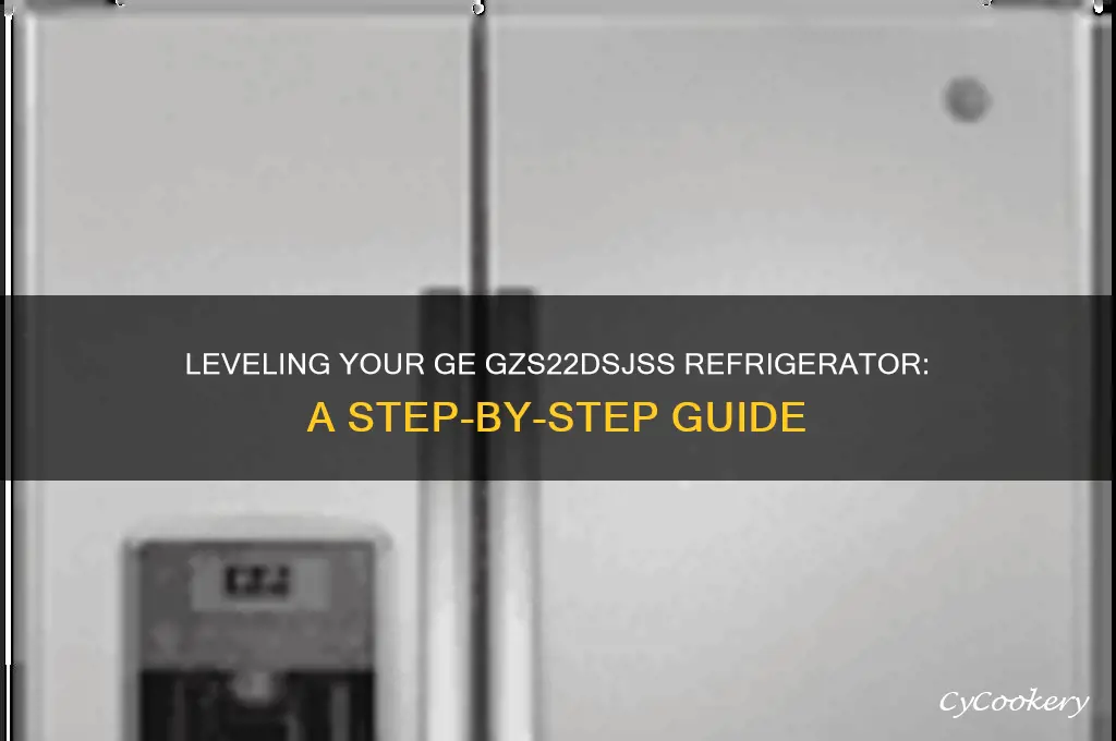 how do i level a model number gzs22dsjss refrigerator