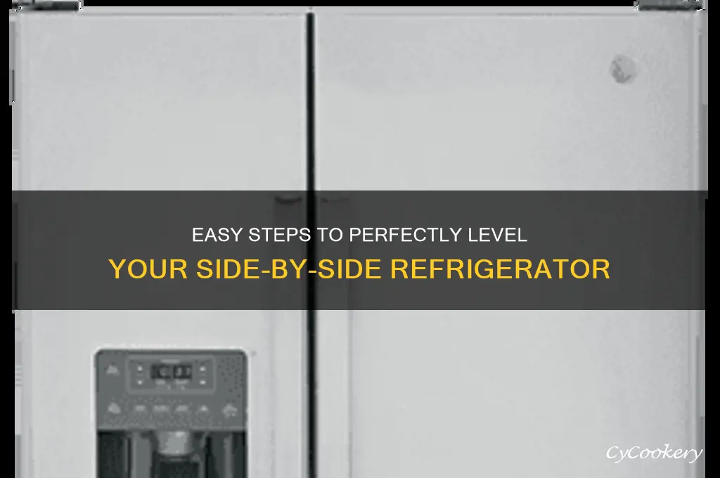 how do i level my side by side refrigerator