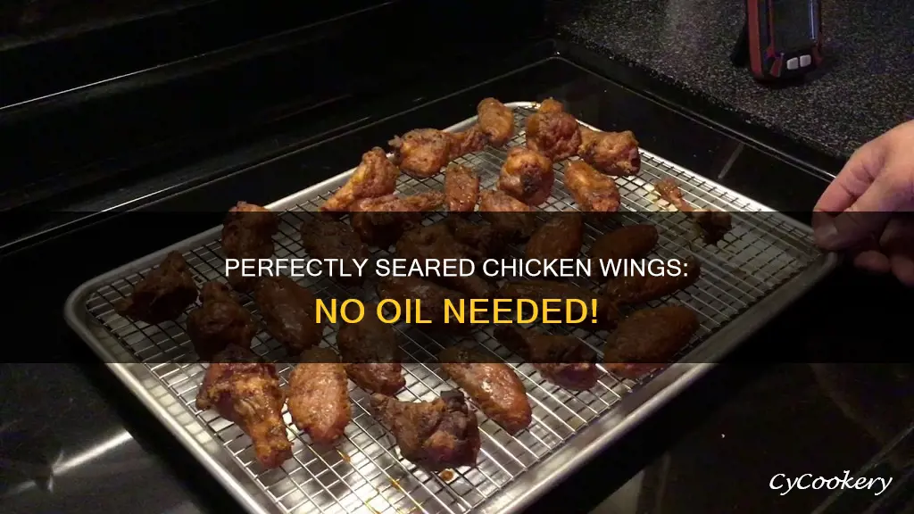 how do I pan sear chicken wings without oil