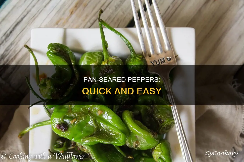 how do I pan sear peppers