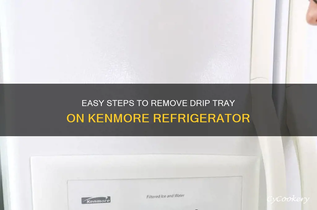 how do i remove drip tray on kenmore refrigerator