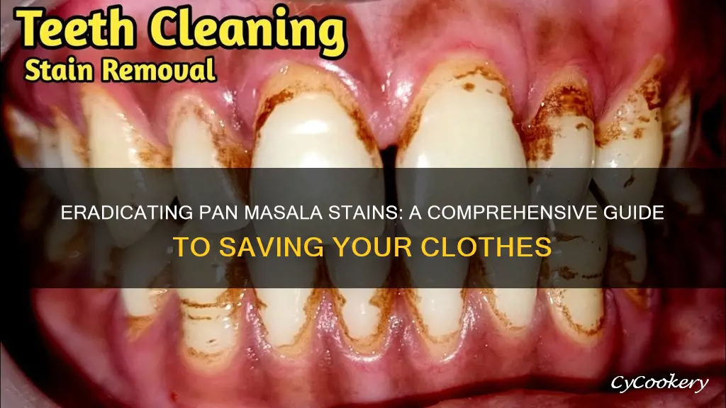 how do I remove pan masala stains from clothes