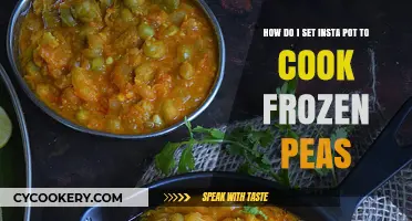 Insta Pot Cooking: Frozen Peas, Easy Steps