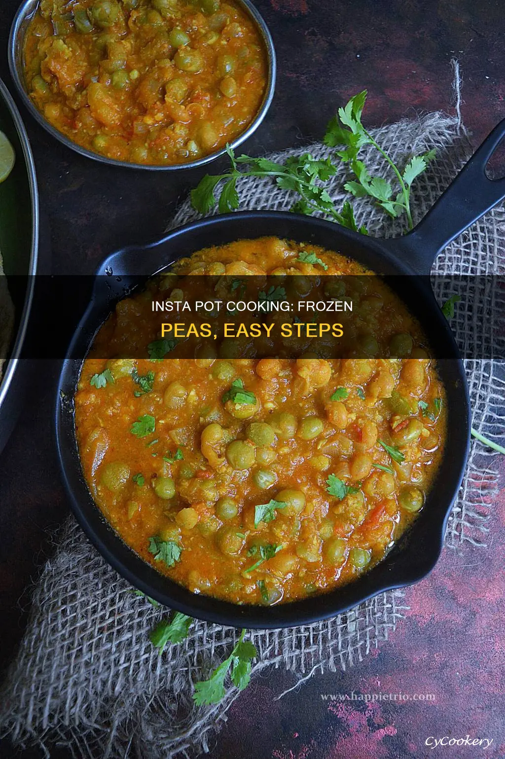 how do I set insta pot to cook frozen peas