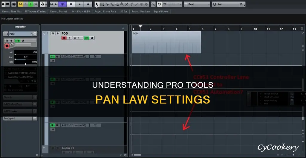 how do I spro tools pan law settings