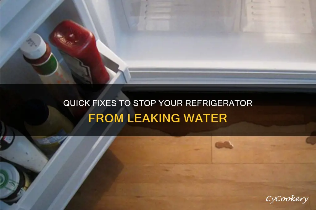 how do i stop my refrigerator from leaking