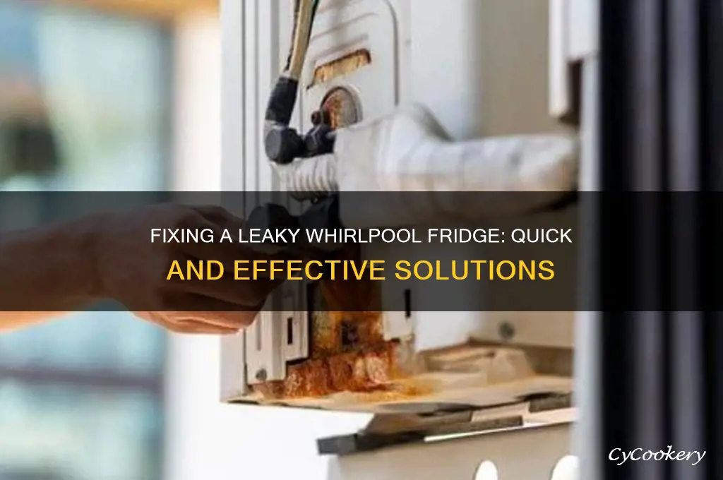 how do i stop my whirlpool refrigerator from leaking