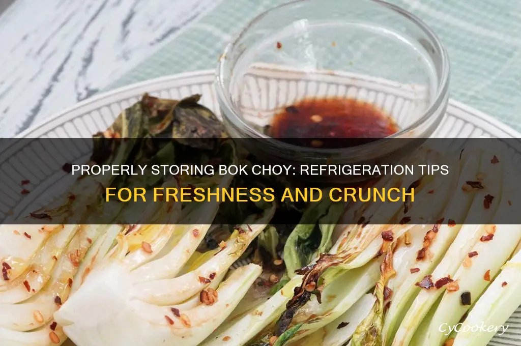 how do i store bok choy in the refrigerator