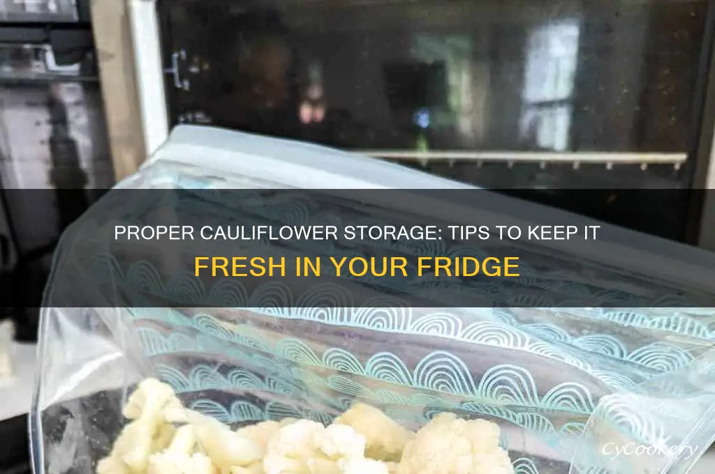 how do i store cauliflower in the refrigerator