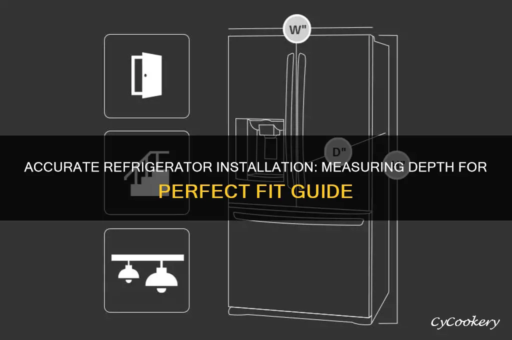 how do measure the installation depth of a refrigerator