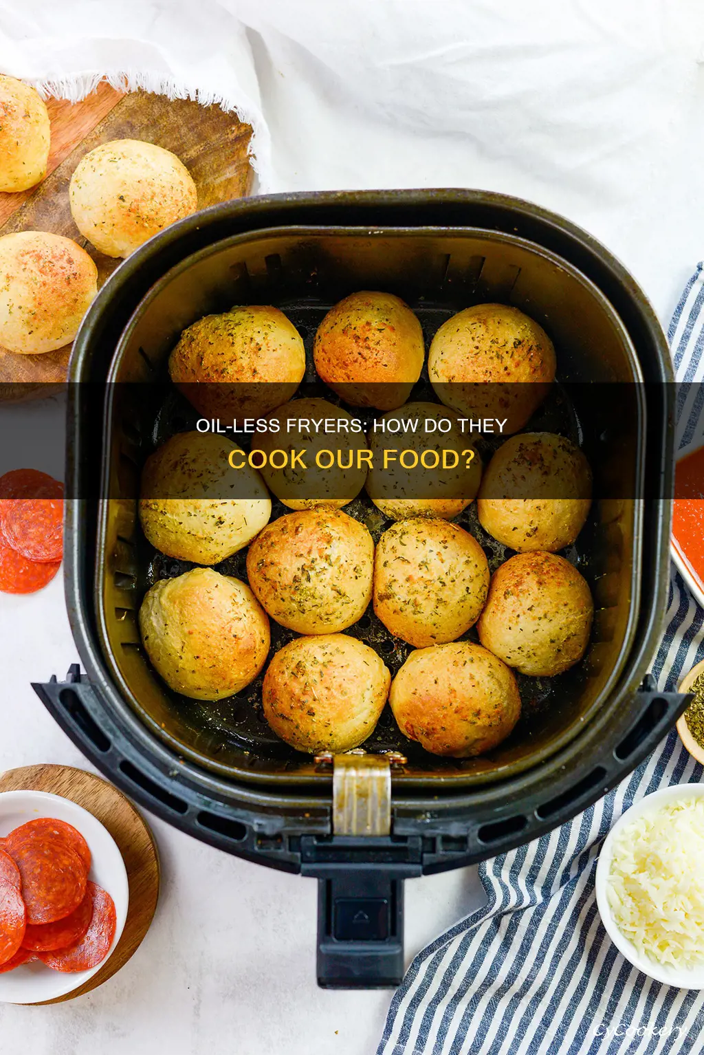 how do oiless food fryers cook