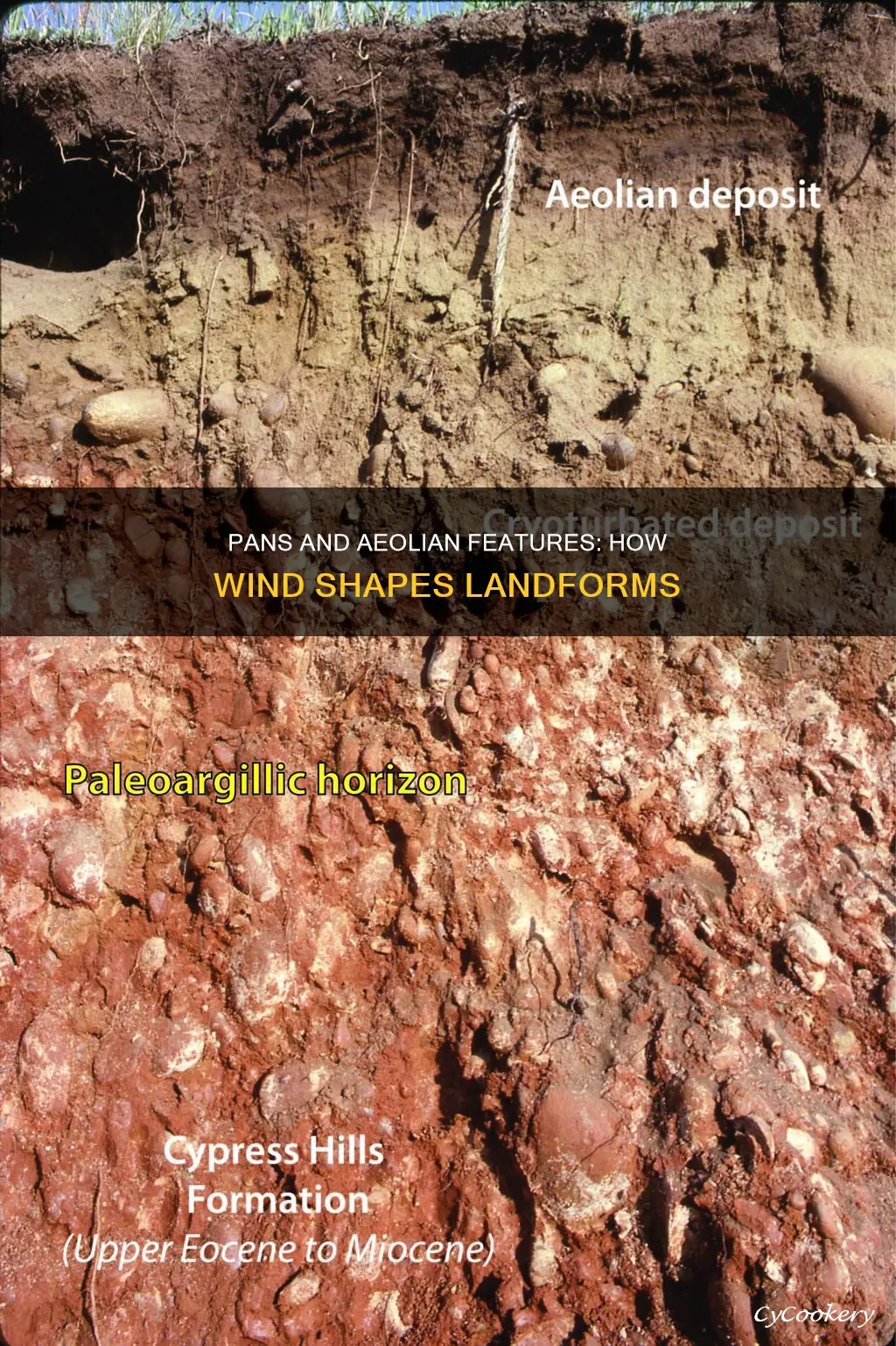 how do pans form aeolian features