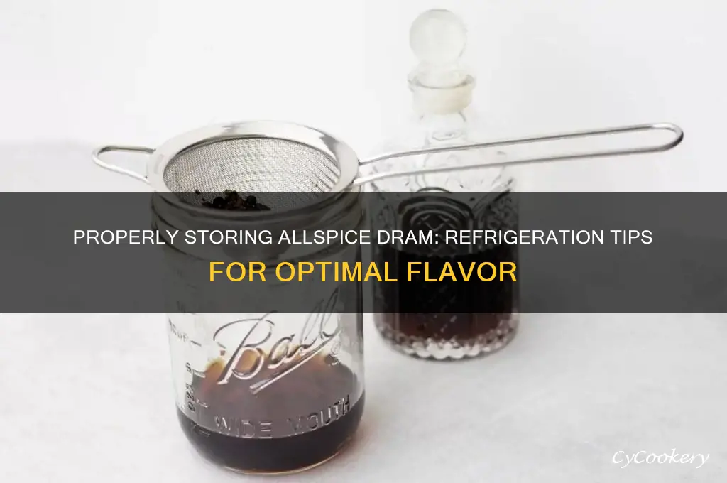 how do put allspice dram in the refrigerator