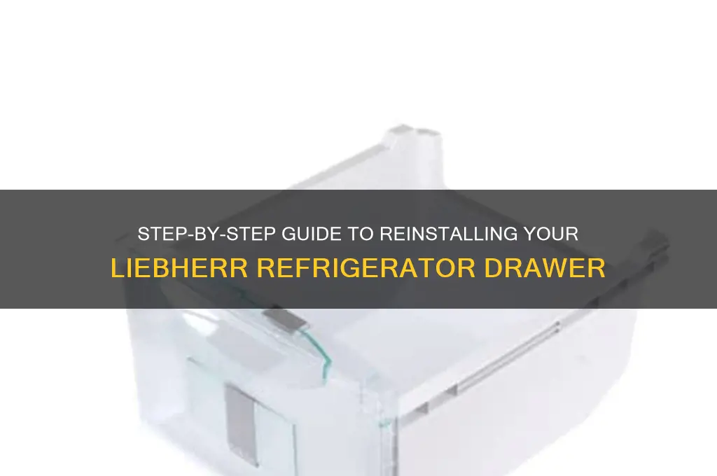 how do re install a liebherr refrigerator drawer