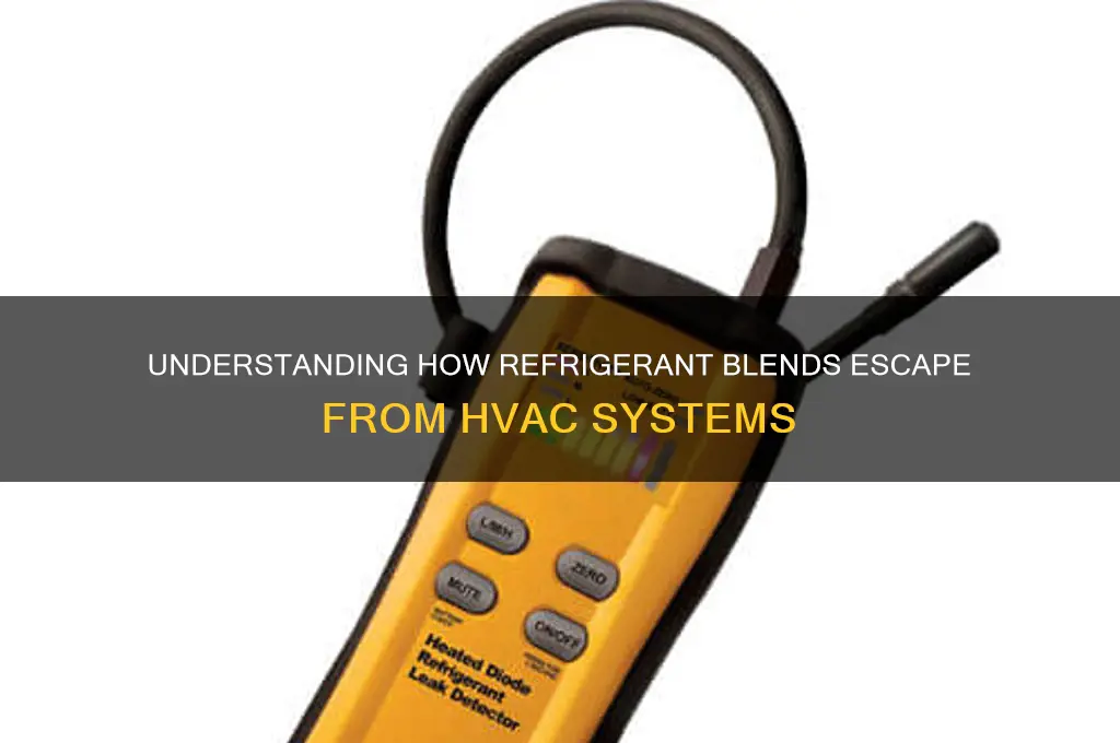 how do refrigerant blends leak from a system