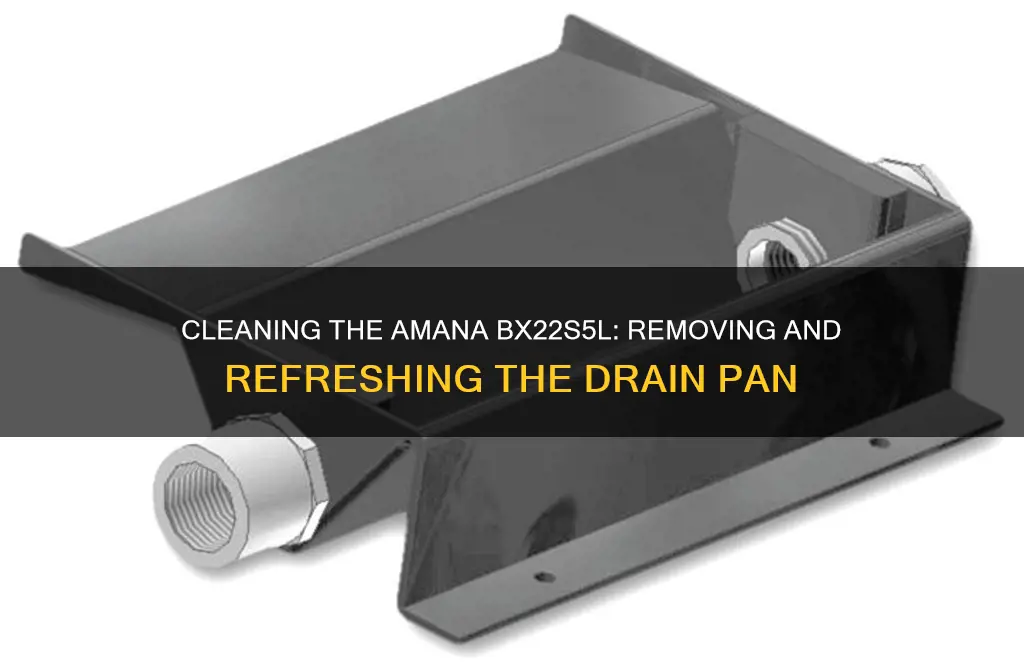 how do remove and clean drain pan for amana bx22s5l