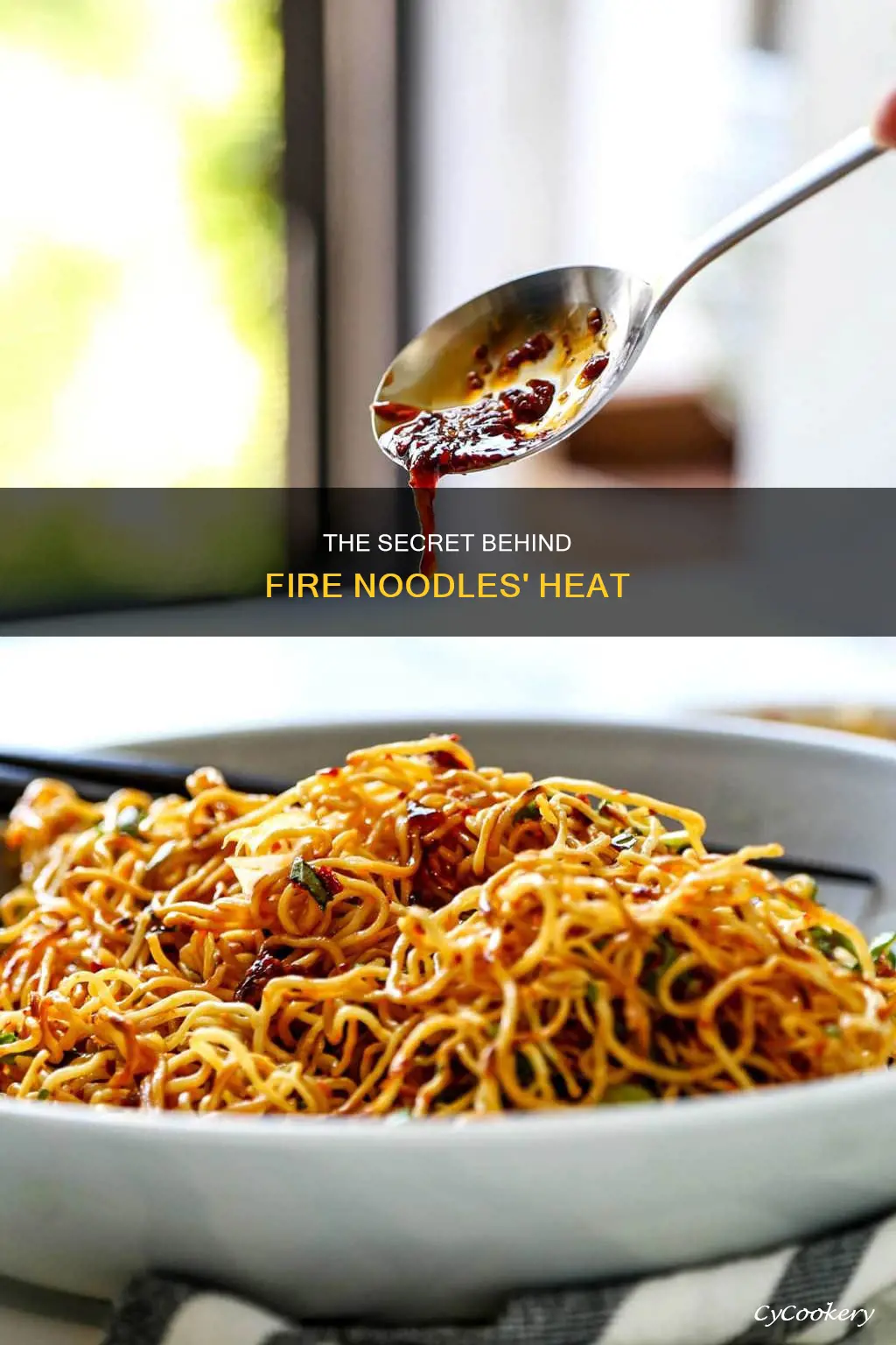 how do they put pan on fire noodles