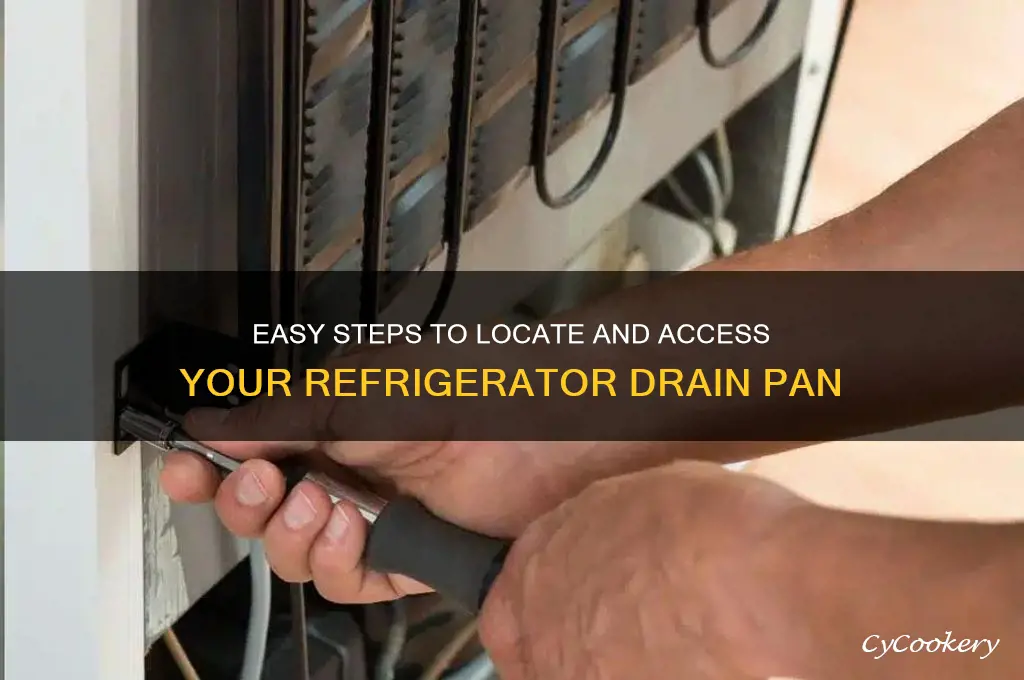 how do you access the refrigerator drain pan