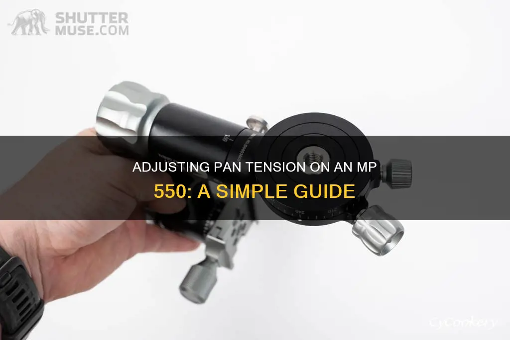 how do you adjust pan tension on an mp 550