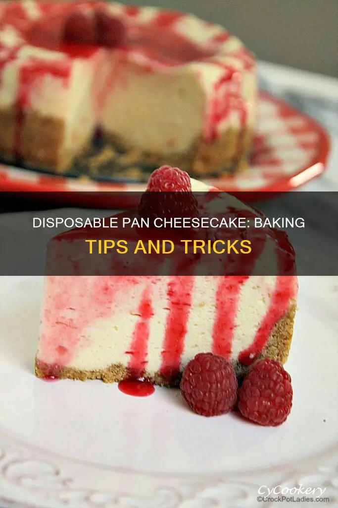how do you bake a cheesecake in a disposable pan