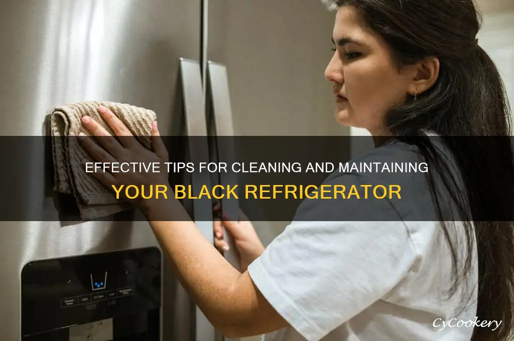 how do you clean a black refrigerator
