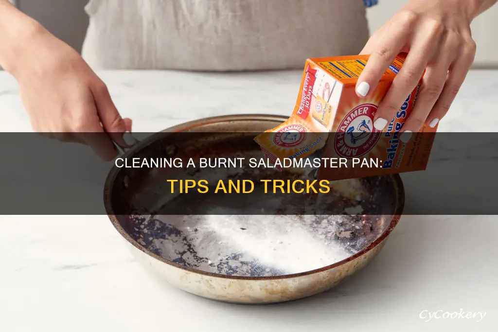 how do you clean a burnt saladmaster pan