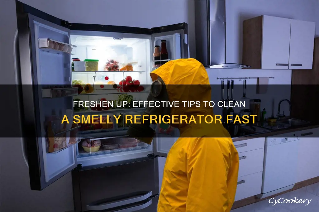 how do you clean a smelly refrigerator