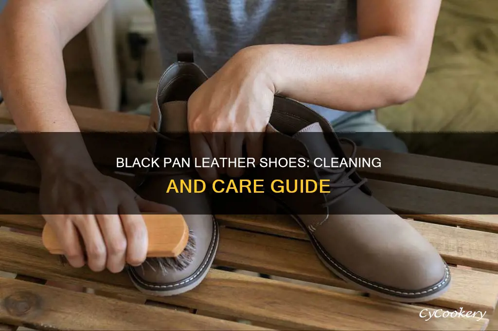 how do you clean black pan leather shoes