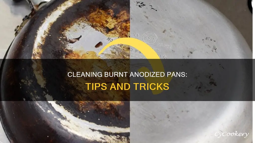 how do you clean burnt anodized pans