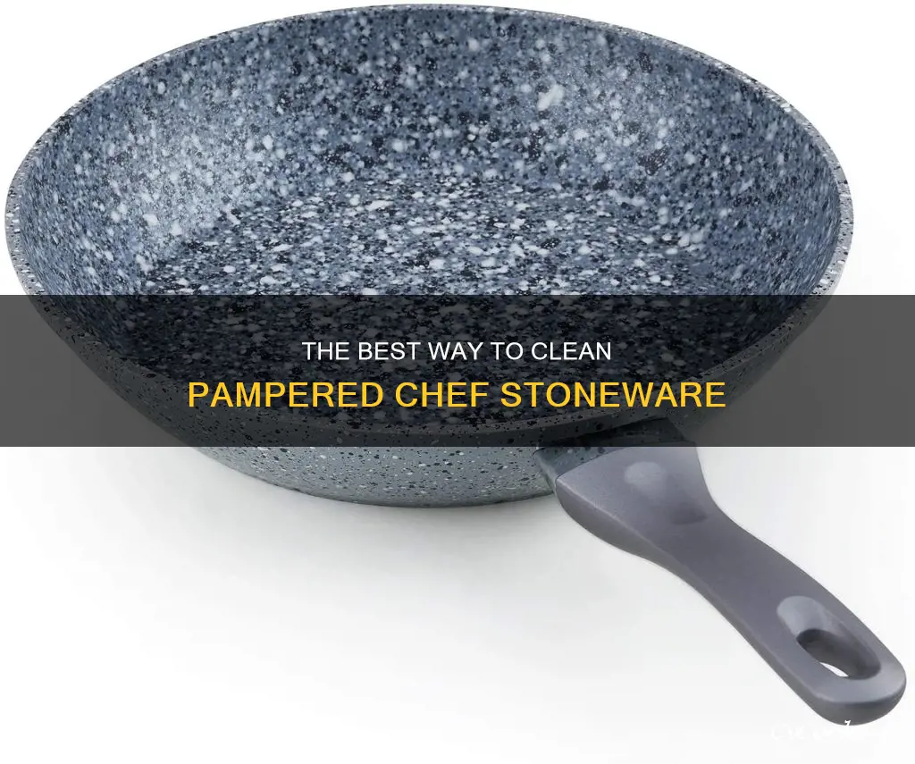 how do you clean pampered chef stone pans