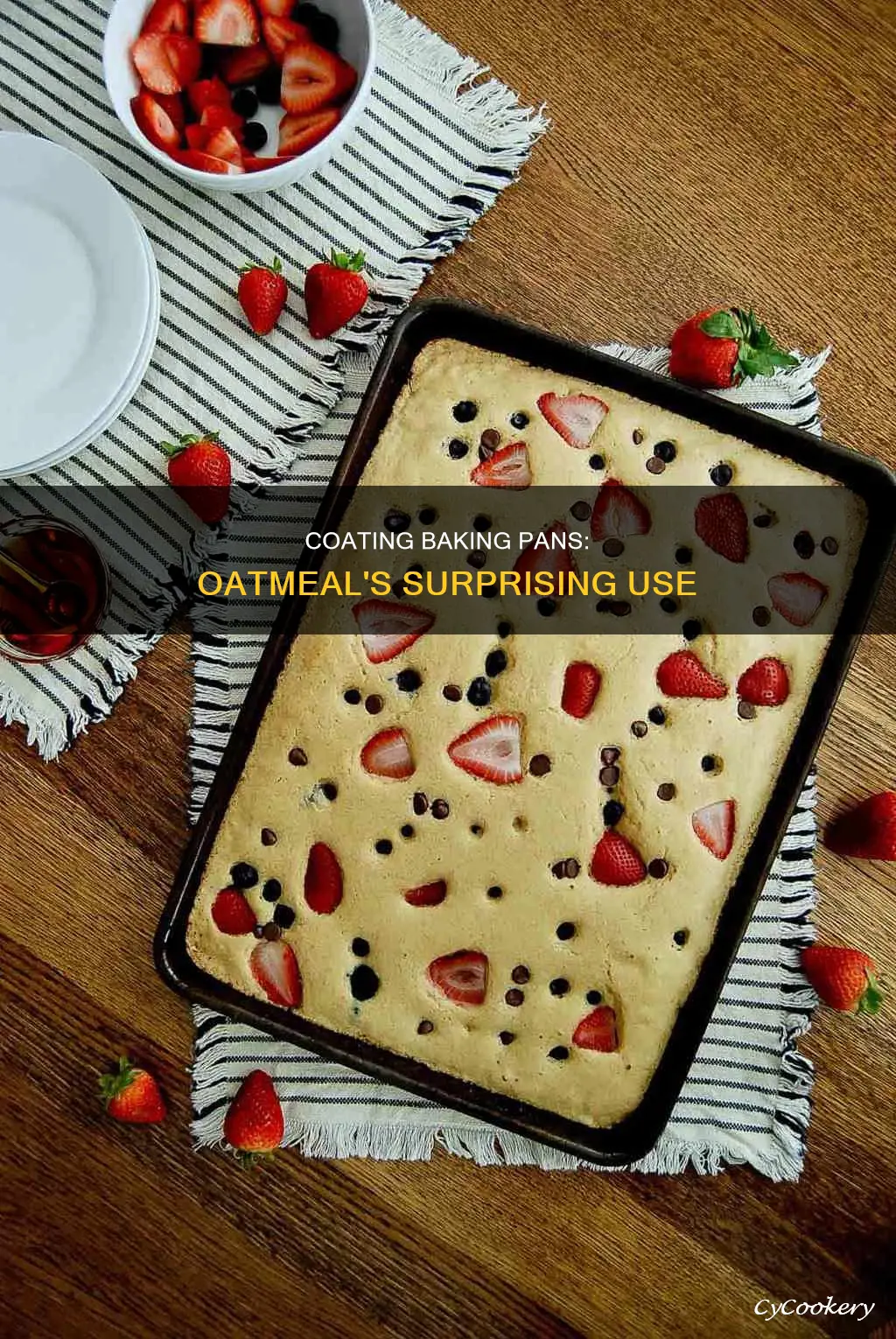 how do you coat a baking pan with oatmeal