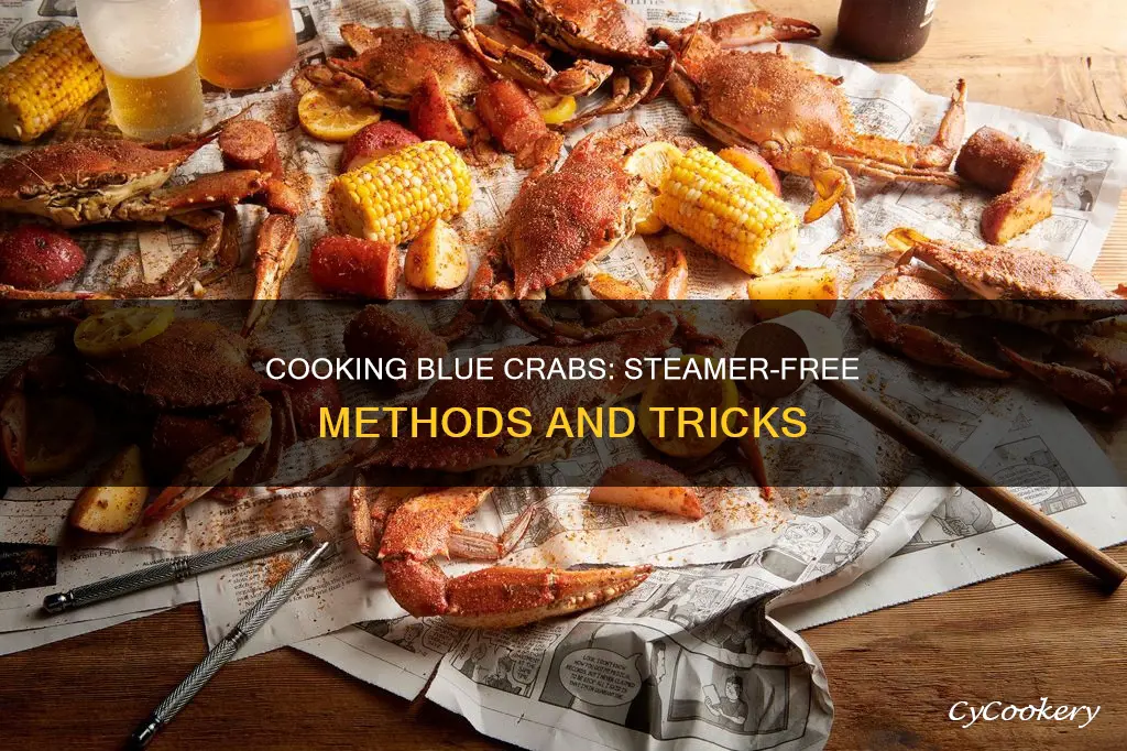 how do you cook blue crabs without a steamer