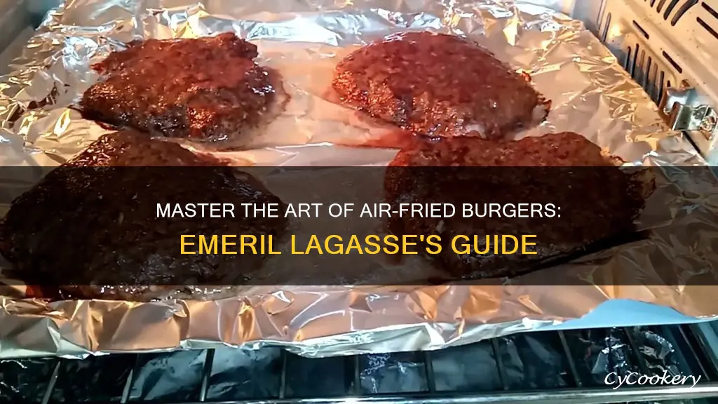 how do you cook burgers in emeril lagasse air fryer