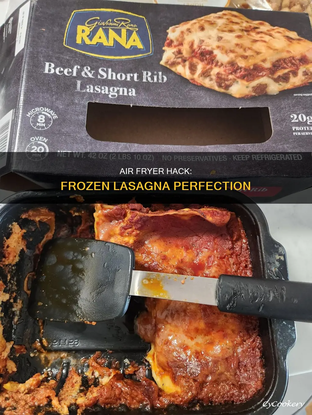 how do you cook frozen lasagna in an air fryer