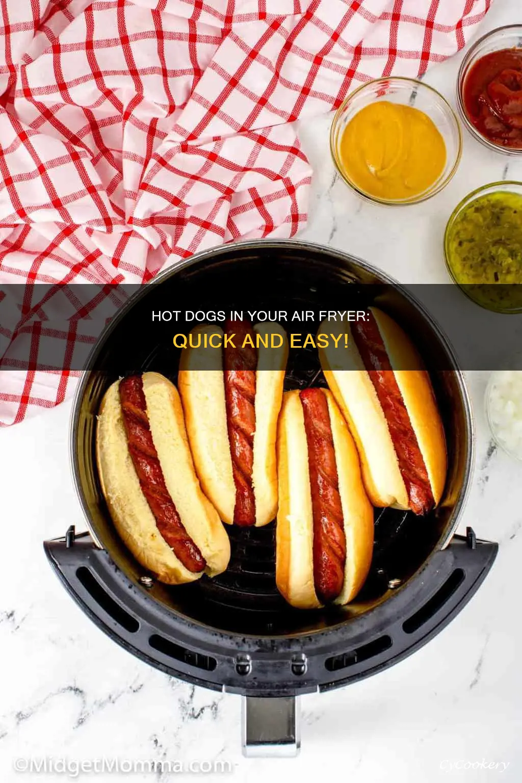 how do you cook hot dogs in poerair fryer oven