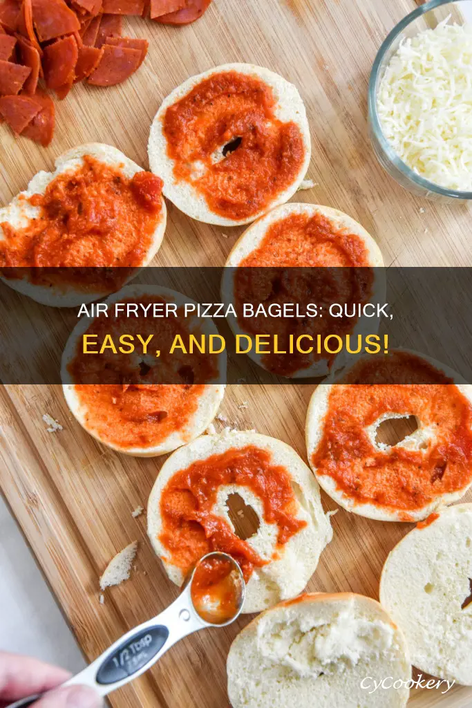 how do you cook pizza bagels in the air fryer